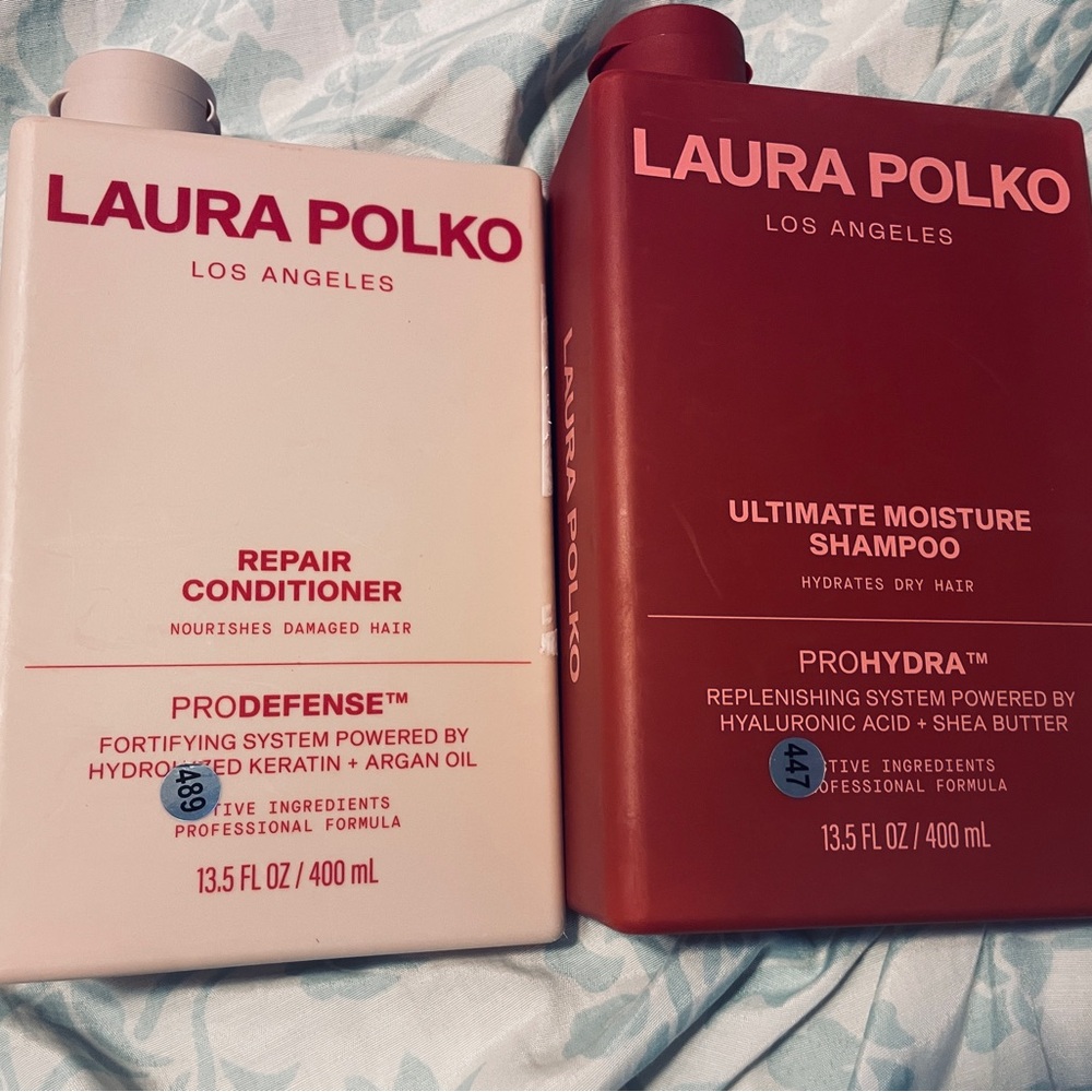 New Ultimate Moisture Shampoo & Repair Conditioner Set - Red & Cream